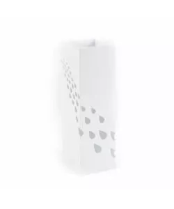PORTA OMBRELLI BIANCO SQUADRATO, 16X16X49 CM